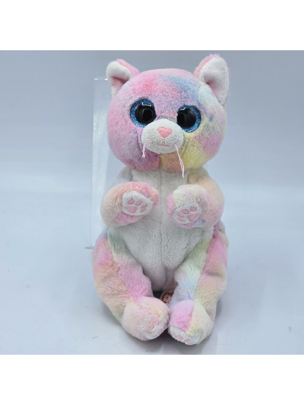 Ty Beanie Bellies “Jenni” the Tie Dye Cat - No Hang Tag! (8 inch) Colours Vary!